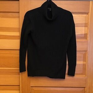 J. Crew Classic Black Turtleneck Knit Sweater